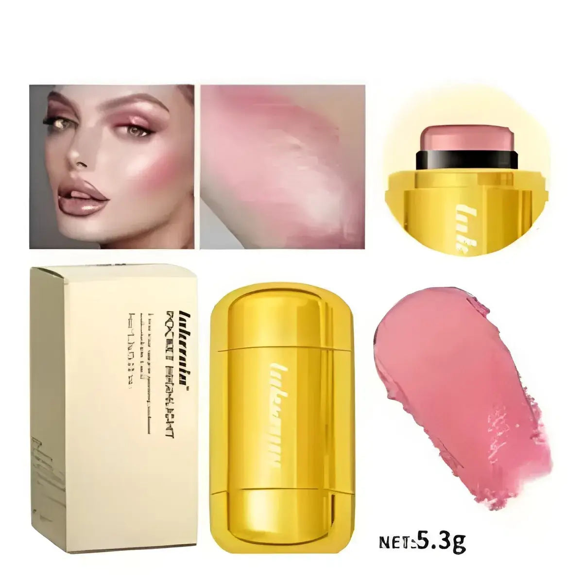 Blush Stick Iluminador – Textura Cremosa e Brilho Glow